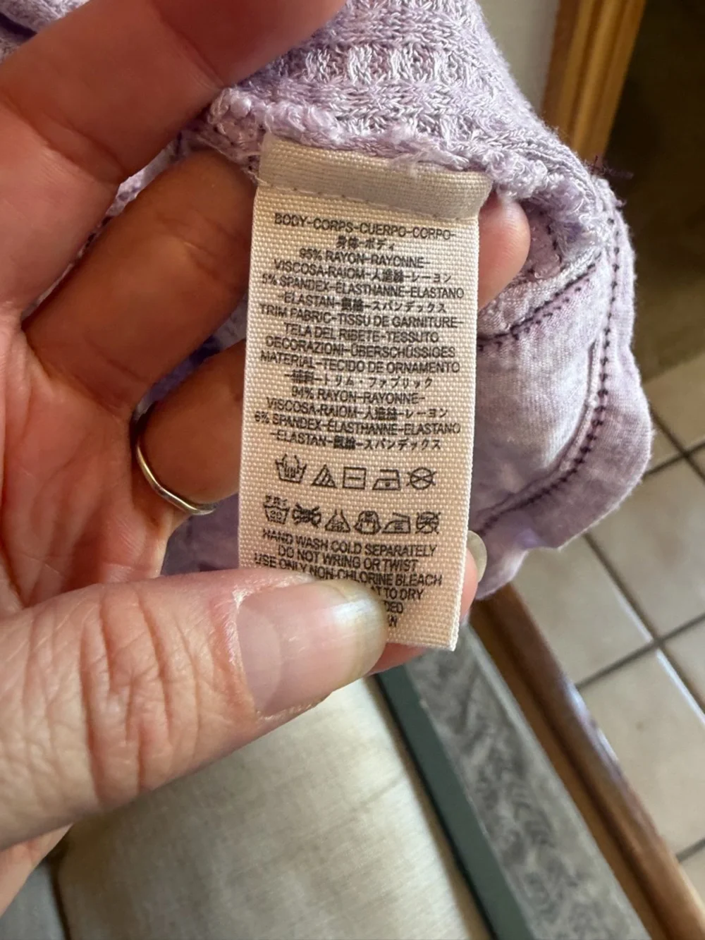 Free People Lavender Waffle Knit Laguna Thermal - Picture 7 of 7